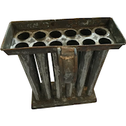 Circa 1900s Primitive 12 Taper Tin Candle Mold