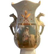 Gorgeous Antique European 15” Portrait Vase